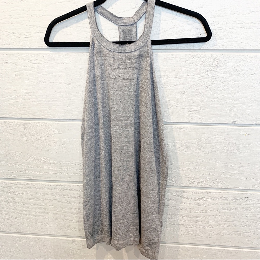 Chaser Vintage Jersey Gray Halter Racerback tank